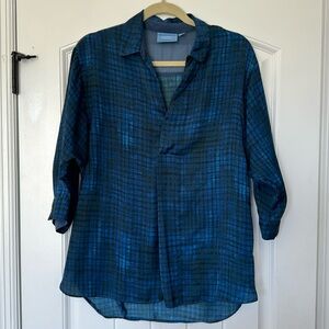 SimplyVera Vera Wang Blue Blouse - size M